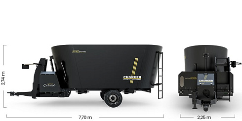 Вертикальный смеситель-кормораздатчик  CELIKEL CHARGER V20 (V22) DOUBLE